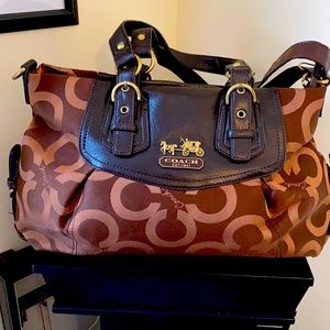 Large Vintage Brown Coach Bag